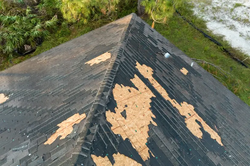 A home with signs of needing a roof replacement in Florida