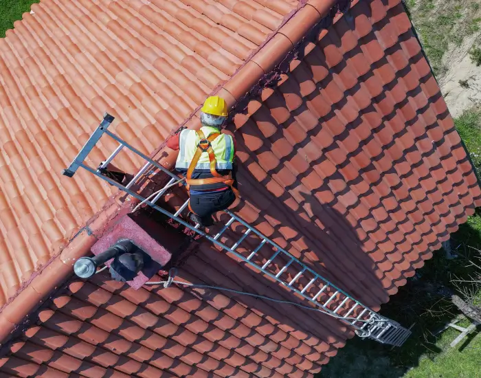 A tile roof in St. Augustine, Florida